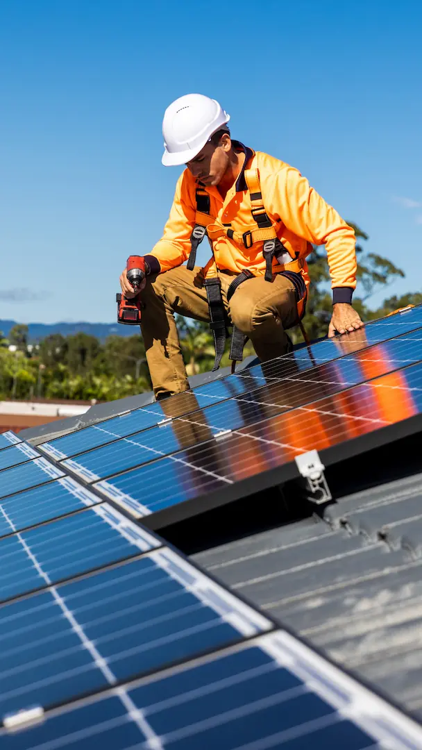 solceller stående installation av solceller tak